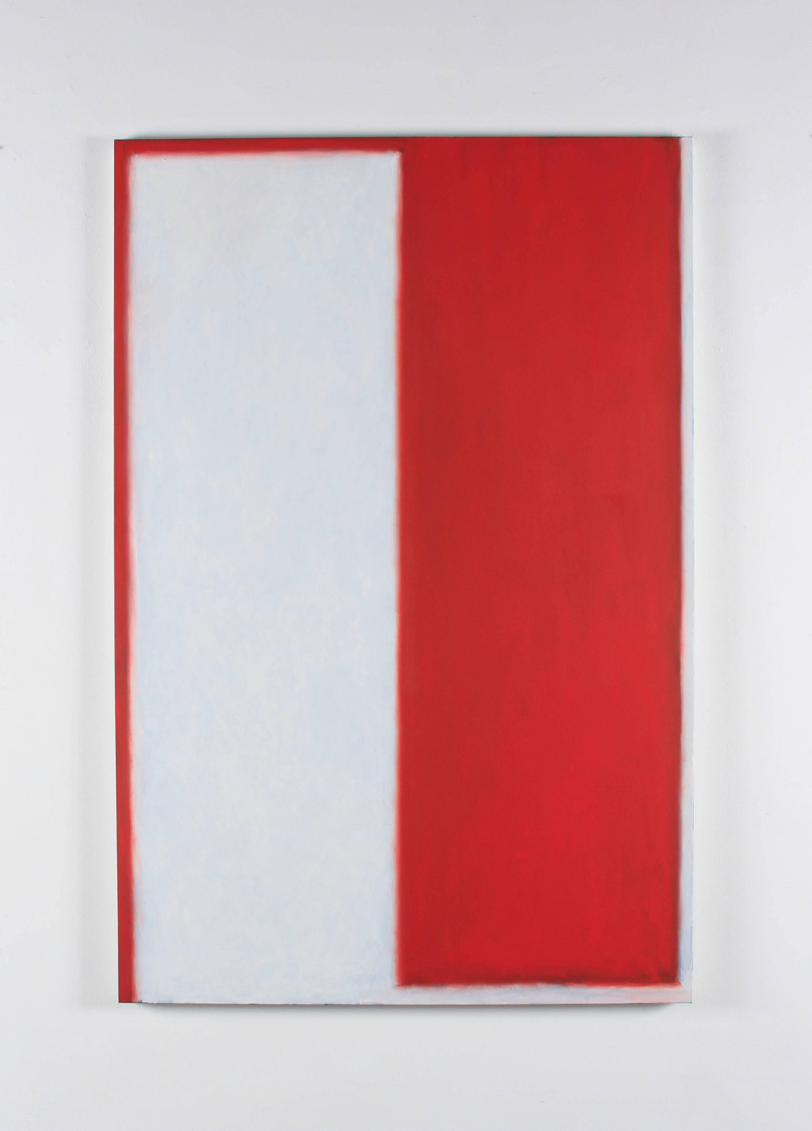 Weiße und rote Nummer zwei (Abstrakt), Painting, von Peter Lodato
