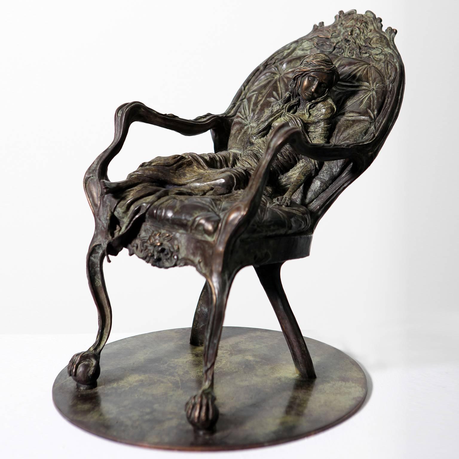 Hobbes Vincent 
The Chair
2010
Bronze sculpture 
10in W x 10in D x 16in H  
Edition of 15  
Acquired directly from artist.    

Hobbes Vincent is one of the Dallas art world's most treasured enigmas. Born in Mexico, then (as he tells it)