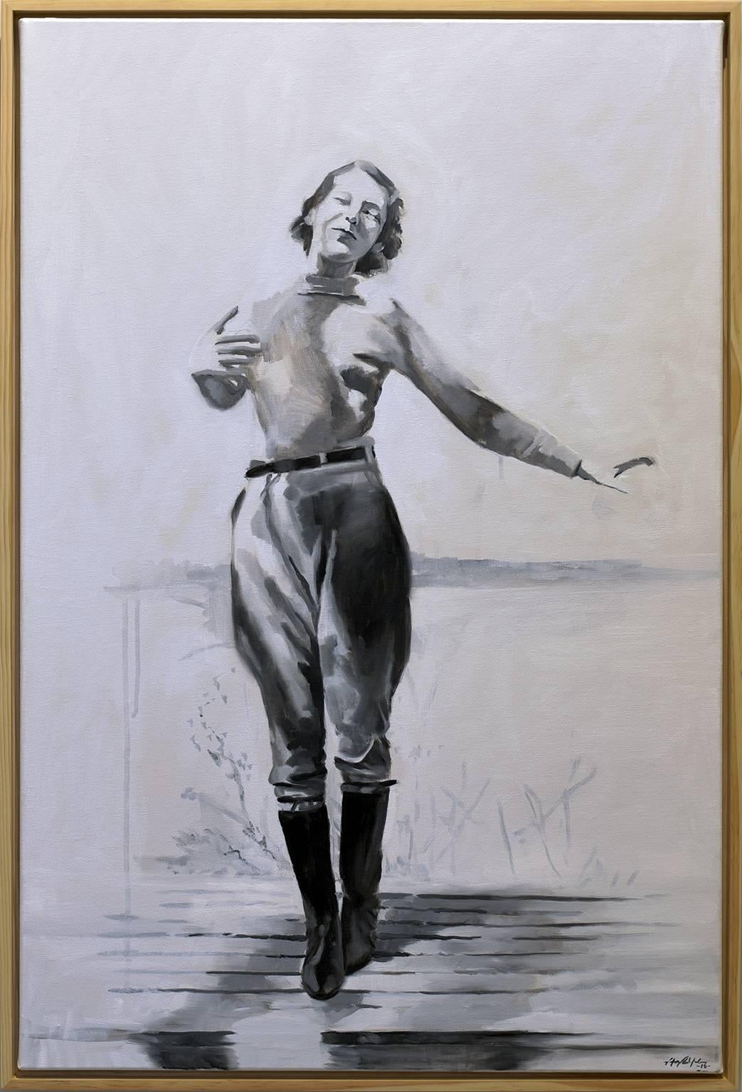 Haylee Ryan Figurative Painting - Ladies of Lake Worth: Standing Pose #3 - Arm To Side