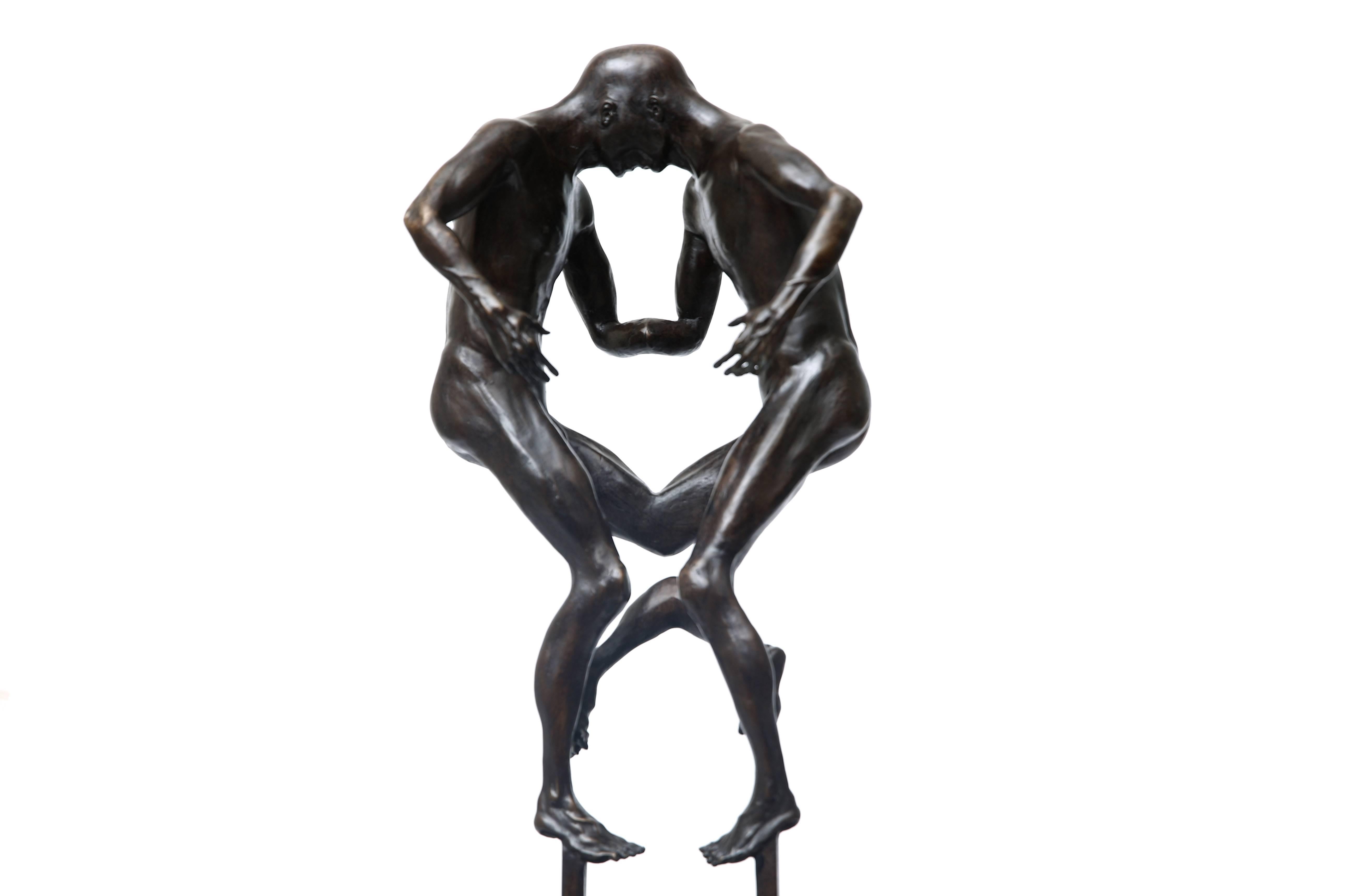 Mirror Male - Surrealist Sculpture by Hobbes Vincent