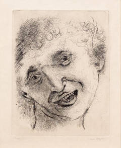 marc chagall self portrait Self Portrait with a Laughing Expression
