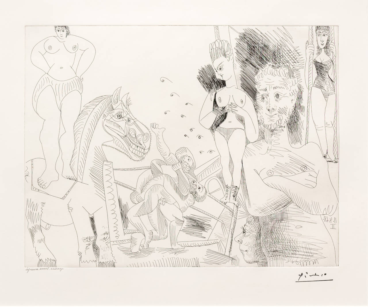 Cirque et Catch - Print by Pablo Picasso