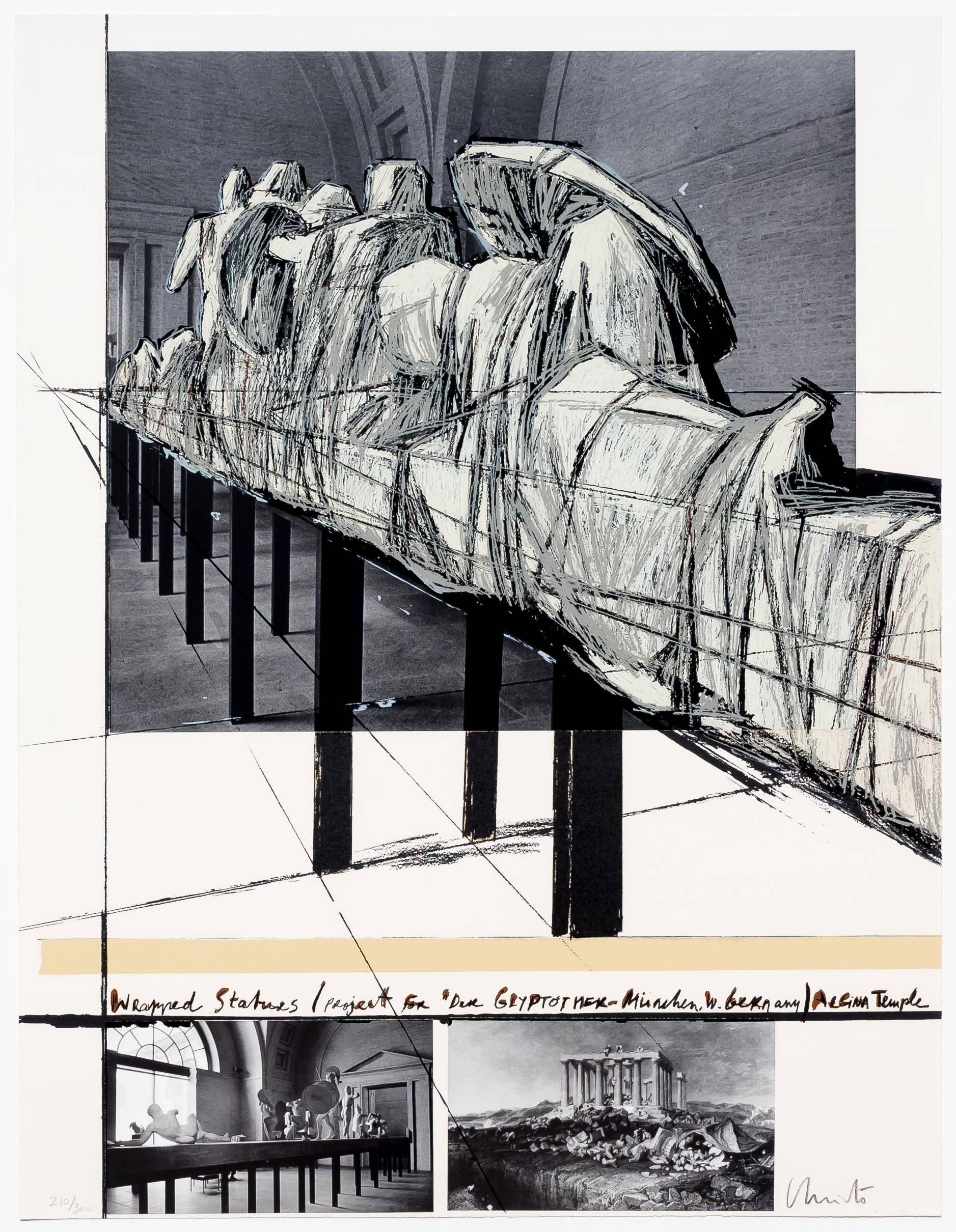 Aegena Temple Project for Munich Glyptotek - Print by Christo and Jeanne-Claude