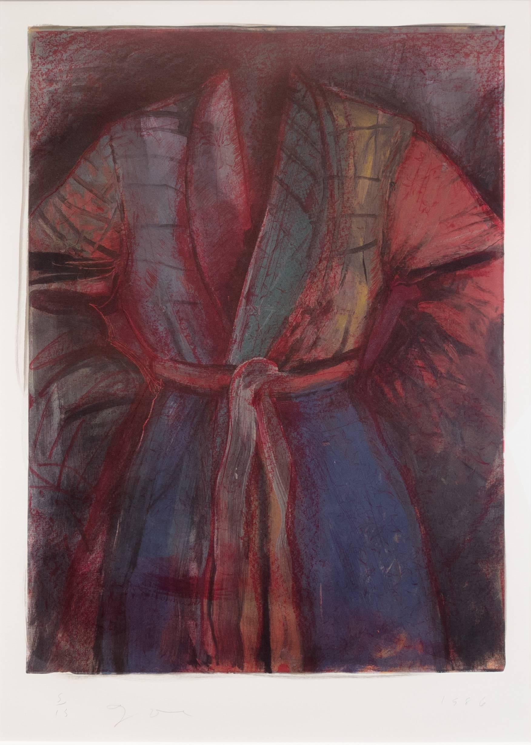 Red Robe in France - Print by Jim Dine