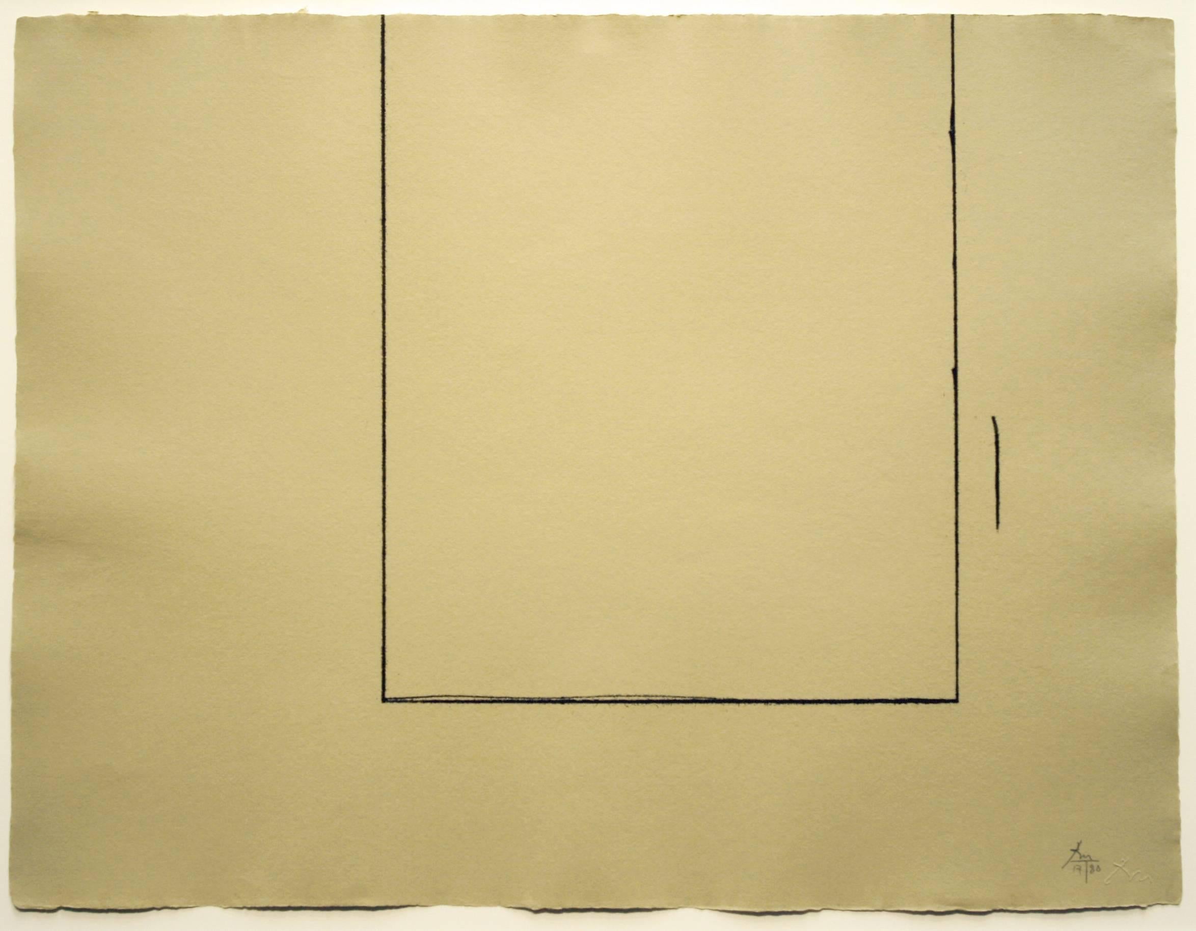 Robert Motherwell Abstract Print - Beige Open