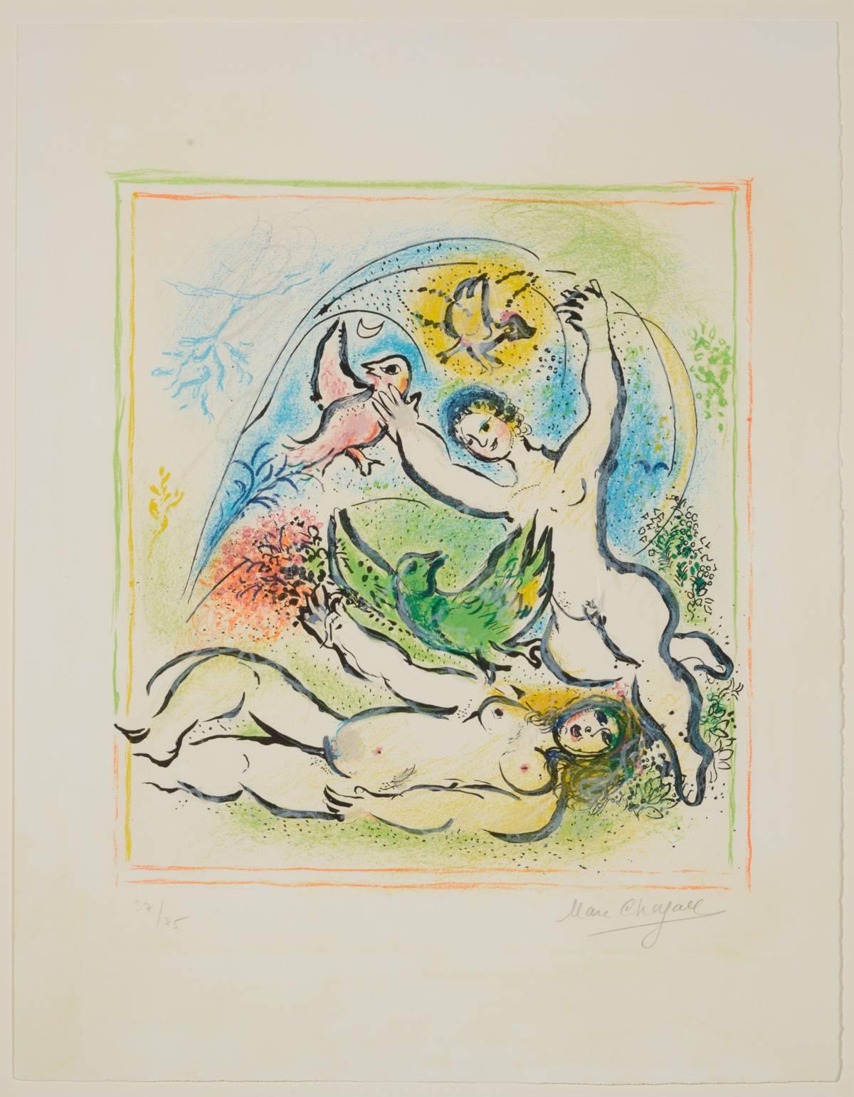 Marc Chagall Figurative Print - In the Land of the Gods