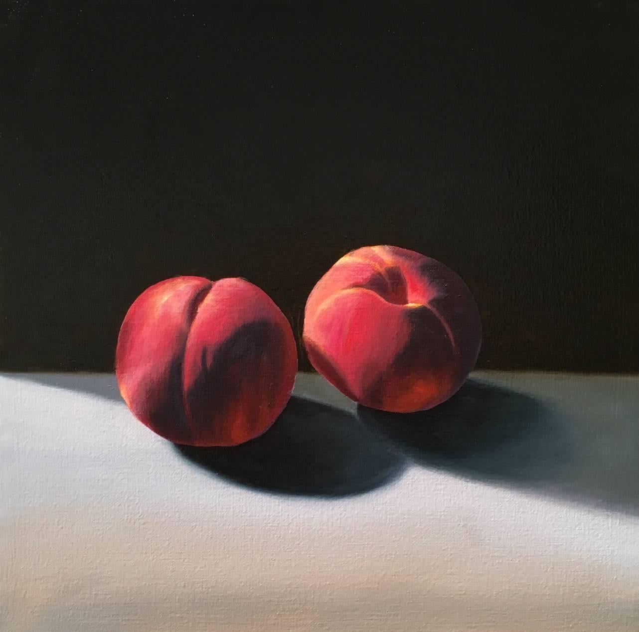 Bruce Cohen Still-Life Painting - Two Peaches