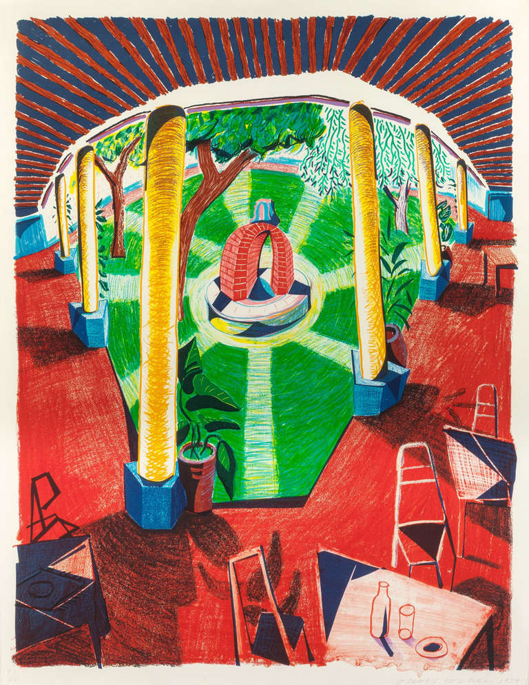 Views of Hotel Well III, from the Moving Focus Series - Print by David Hockney