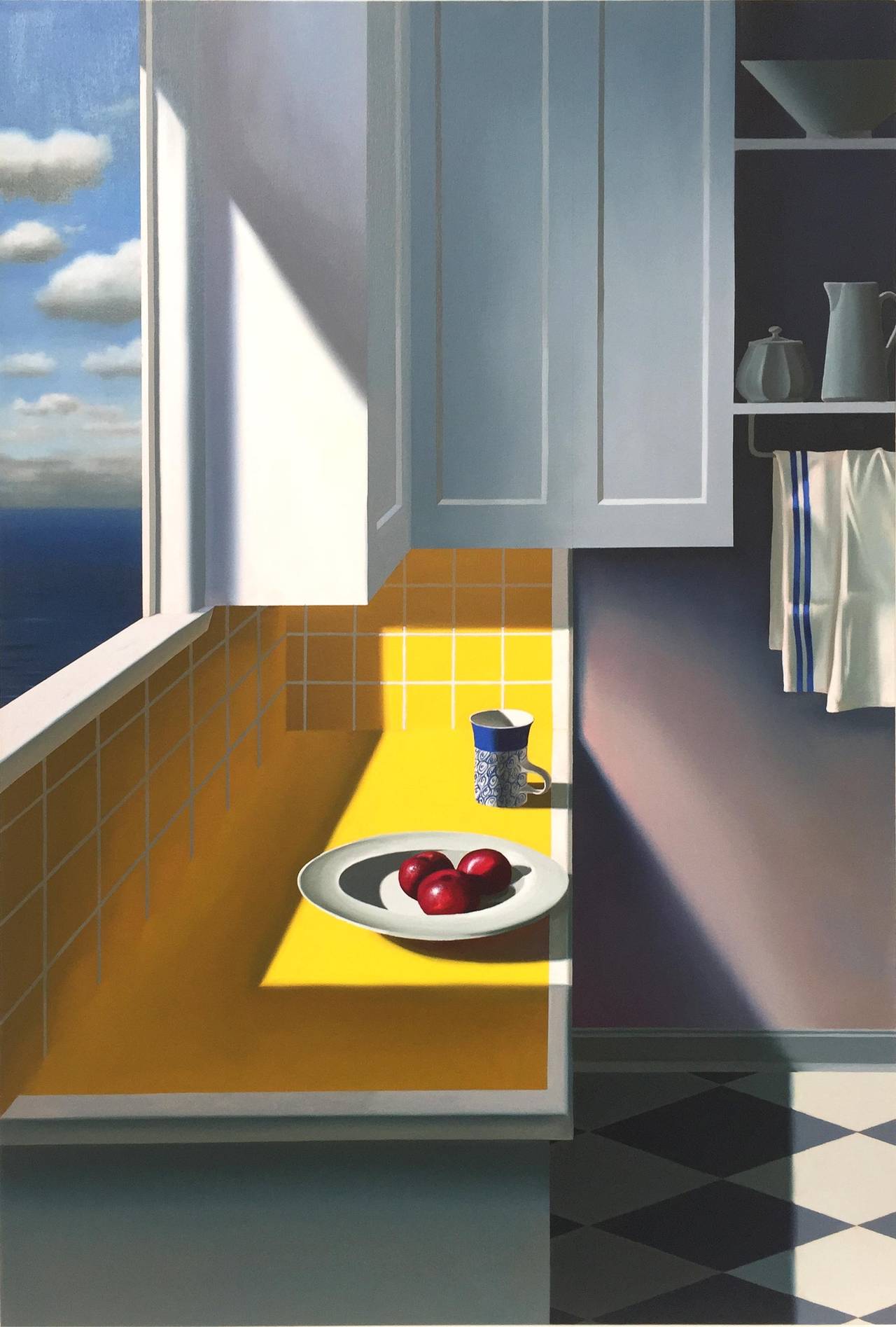 Untitled (Yellow Kitchen), 2015 - Painting by Bruce Cohen