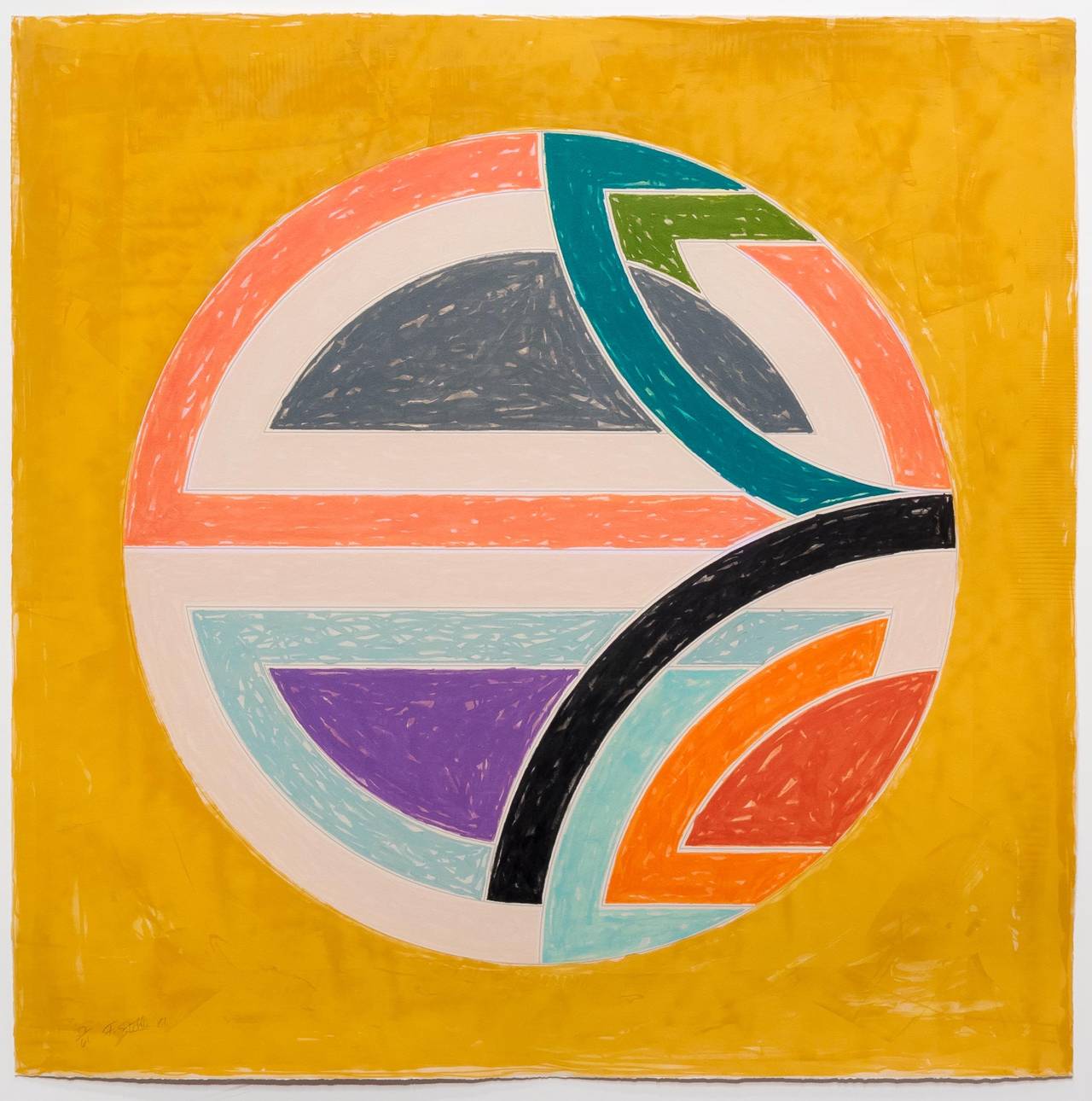 Sinjerli Variation Squared With Colored Ground 1A - Print by Frank Stella