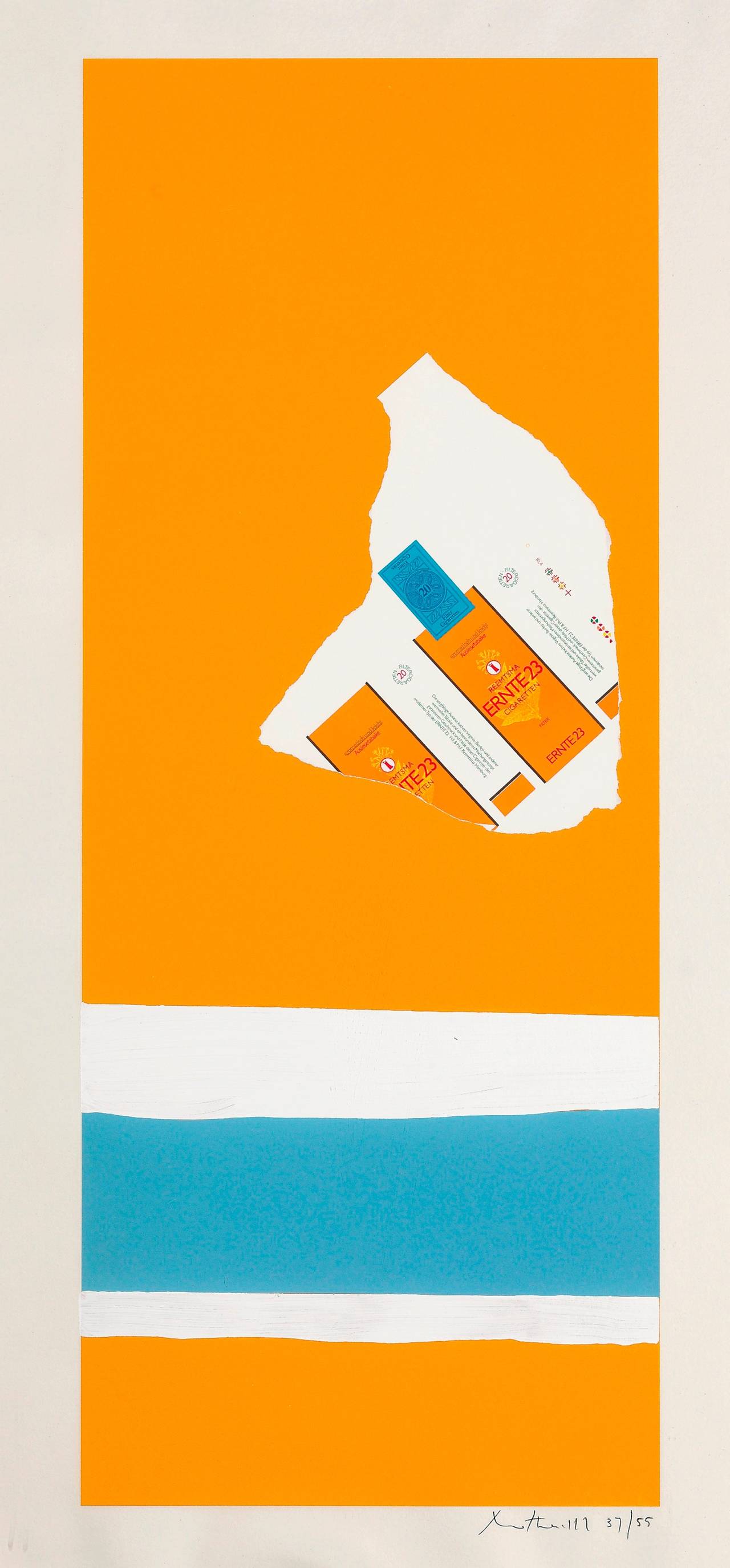 Harvest, with Two White Stripes, from the Summer Light Series - Print by Robert Motherwell