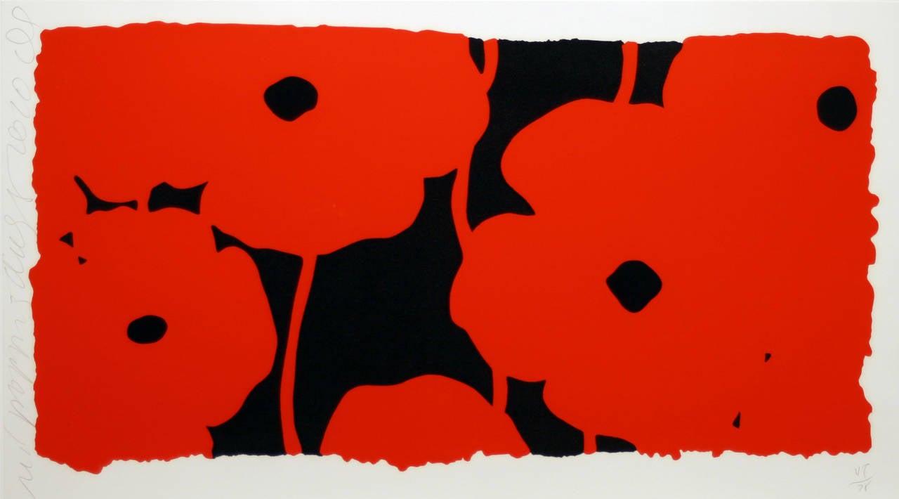 Eight Poppies - Print by Donald Sultan