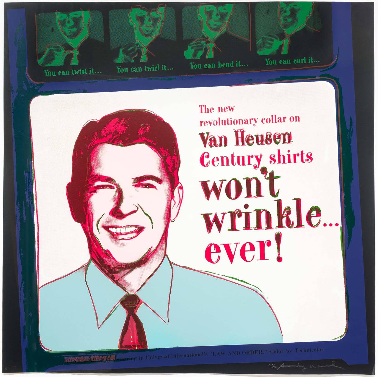 Van Heusen (Ronald Reagan), from Ads - Print by Andy Warhol