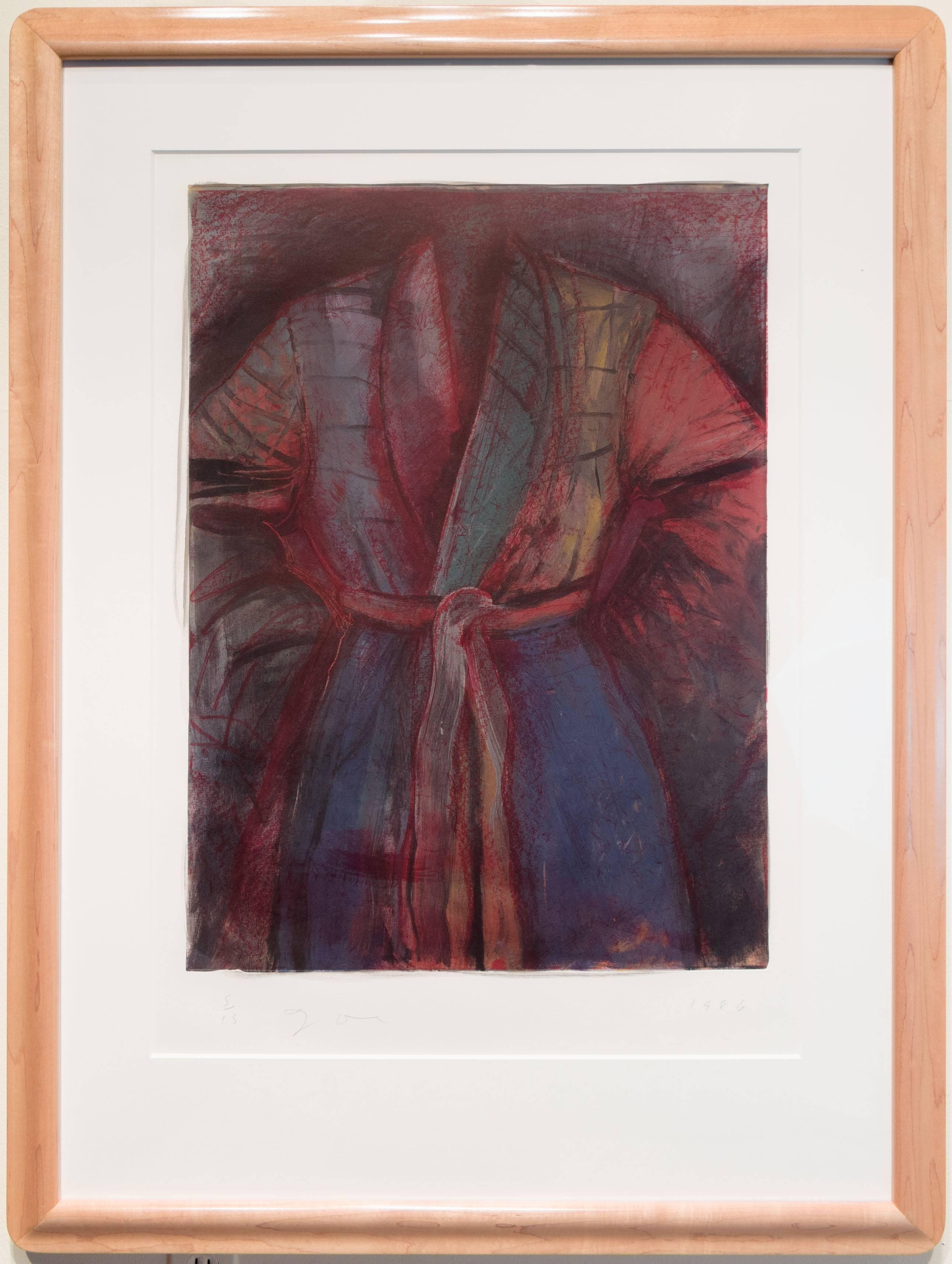 Red Robe in France - Contemporary Print by Jim Dine