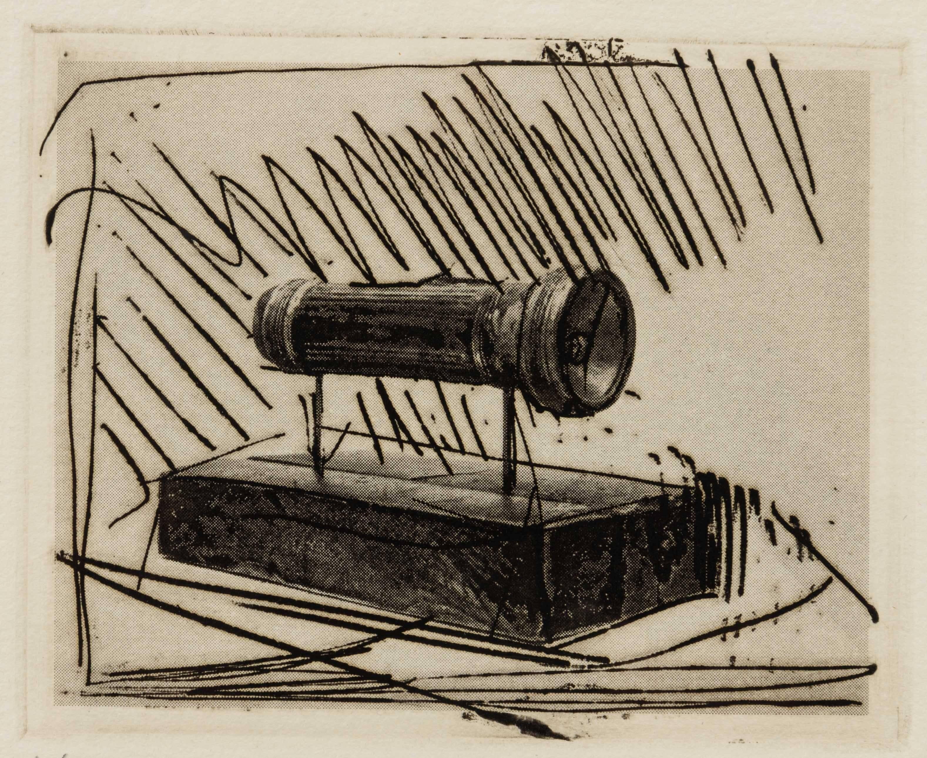 Flashlight (small), 1st Etchings, 2nd State - Print by Jasper Johns