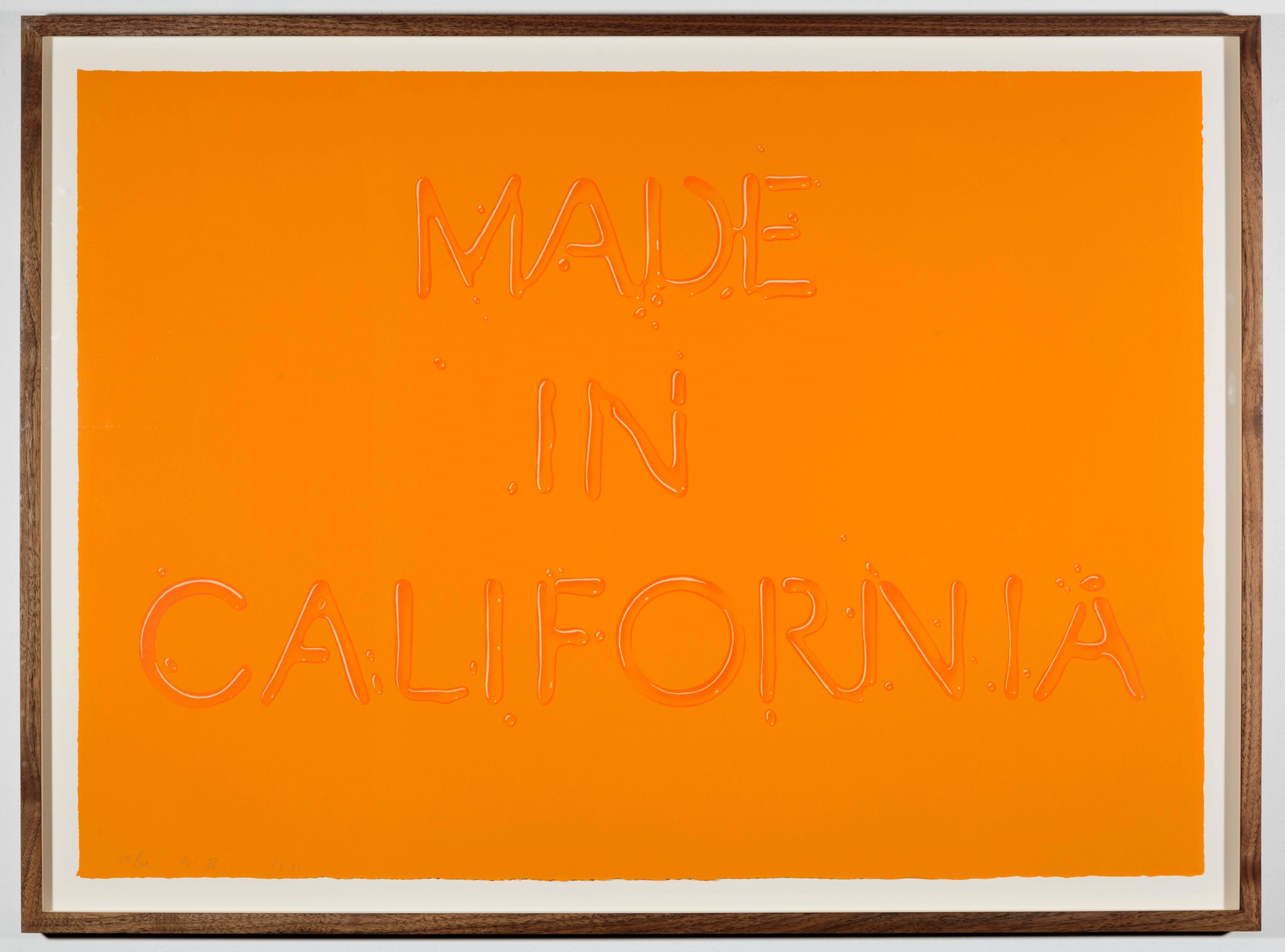 Hergestellt in Kalifornien (Zeitgenössisch), Print, von Ed Ruscha