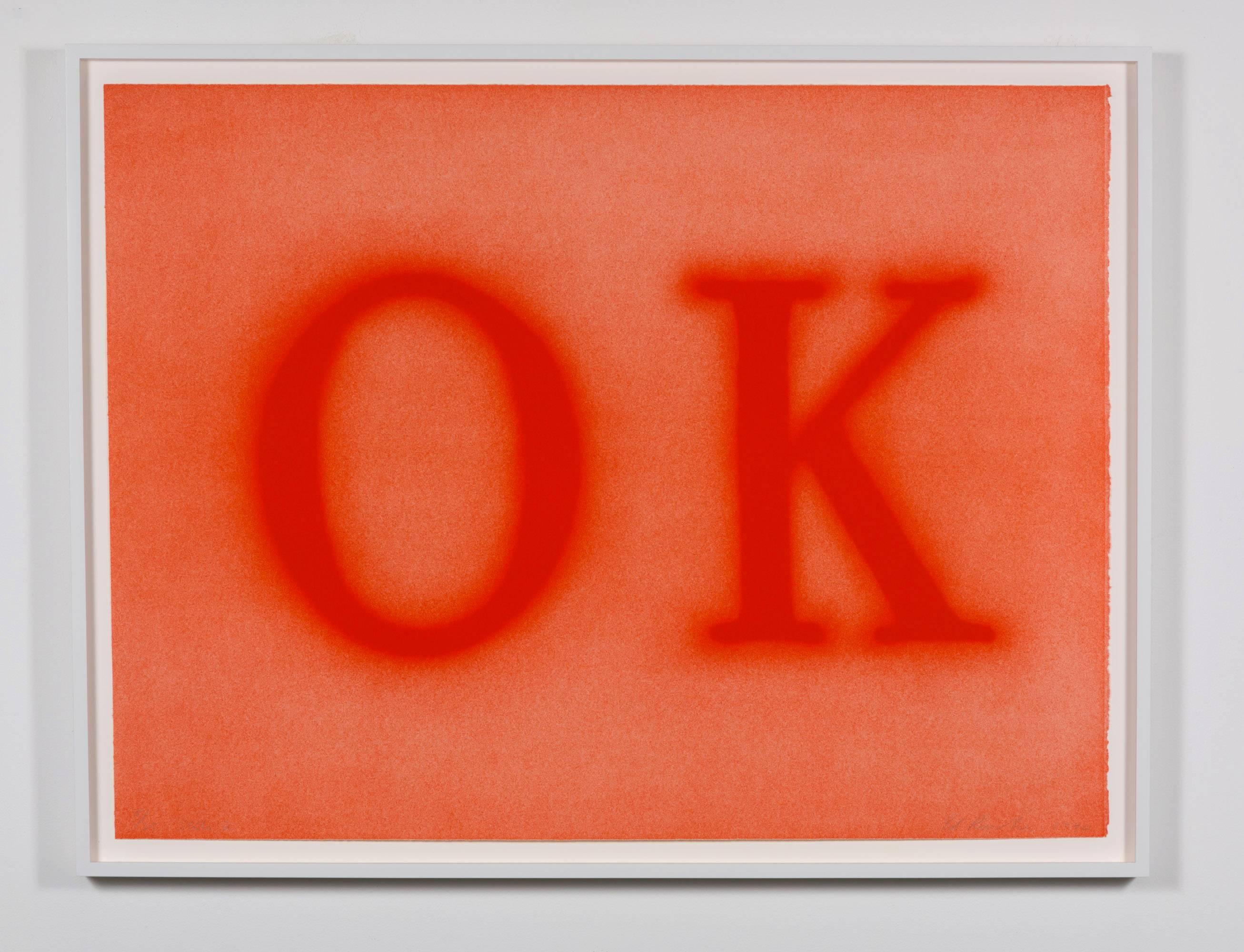 OK (State II) - Contemporary Print by Ed Ruscha