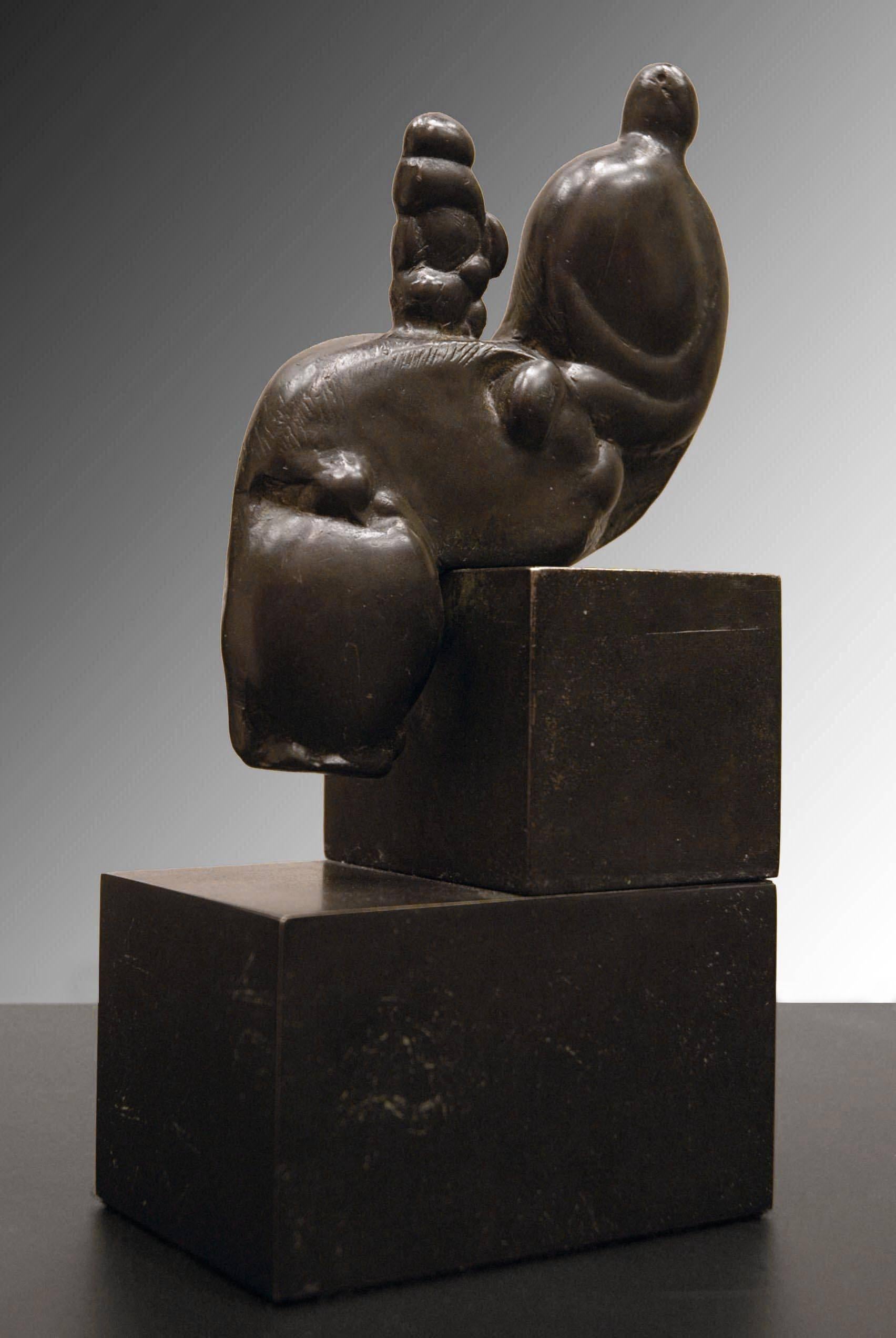 Henry Moore Abstract Sculpture - Mother and Child on Knee