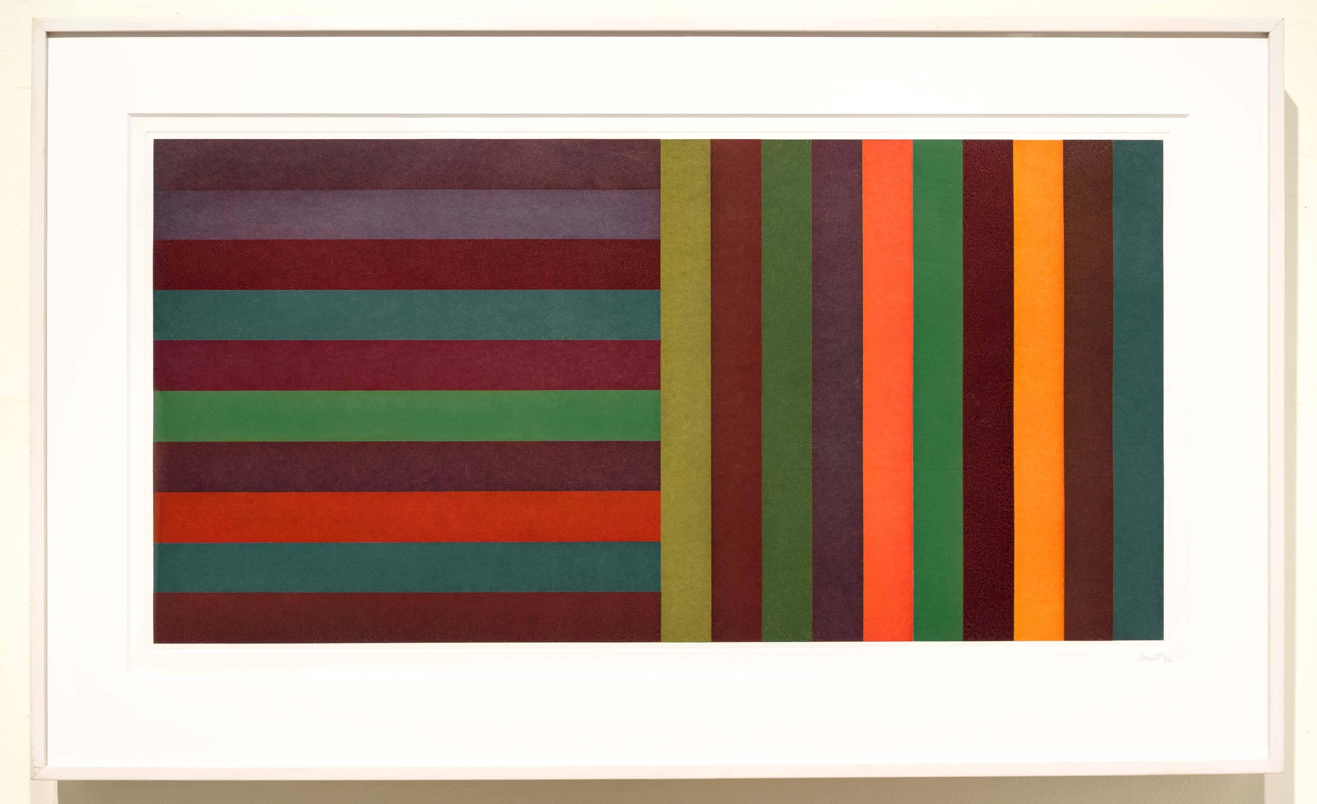 Horizontal Color Bands and Vertical Color Bands 6 - Abstract Print by Sol LeWitt