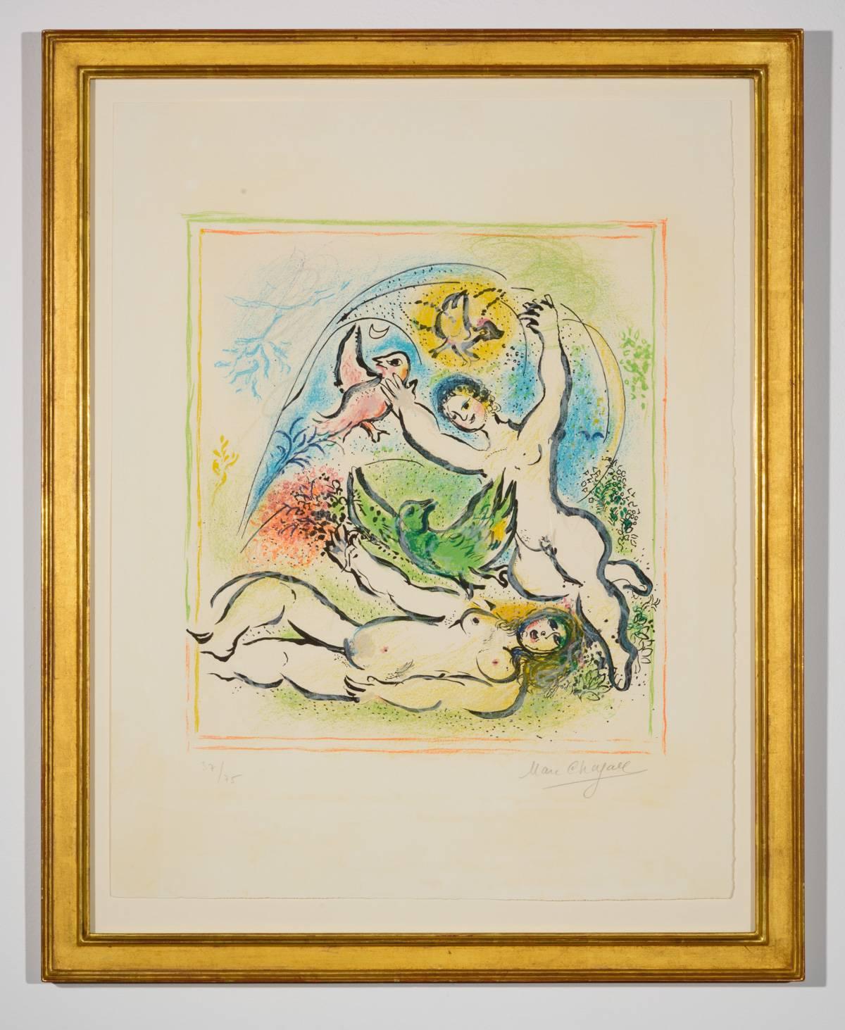 In the Land of the Gods - Print by Marc Chagall