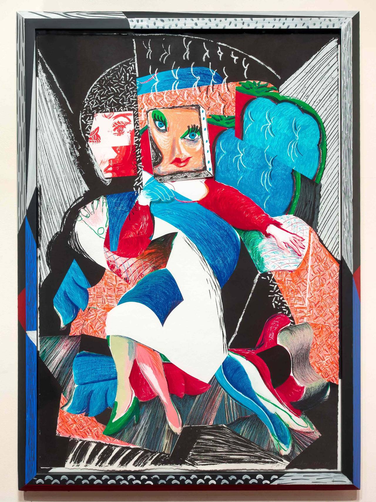 An Image of Celia from the Moving Focus Series - Print by David Hockney