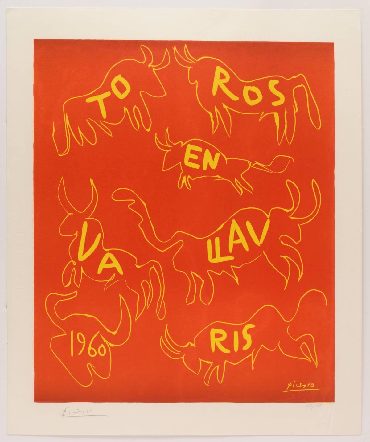 Toros en Vallauris - Print by Pablo Picasso