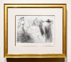 Peintre, Modele au Chapeau de Paille, et Gentilhomme