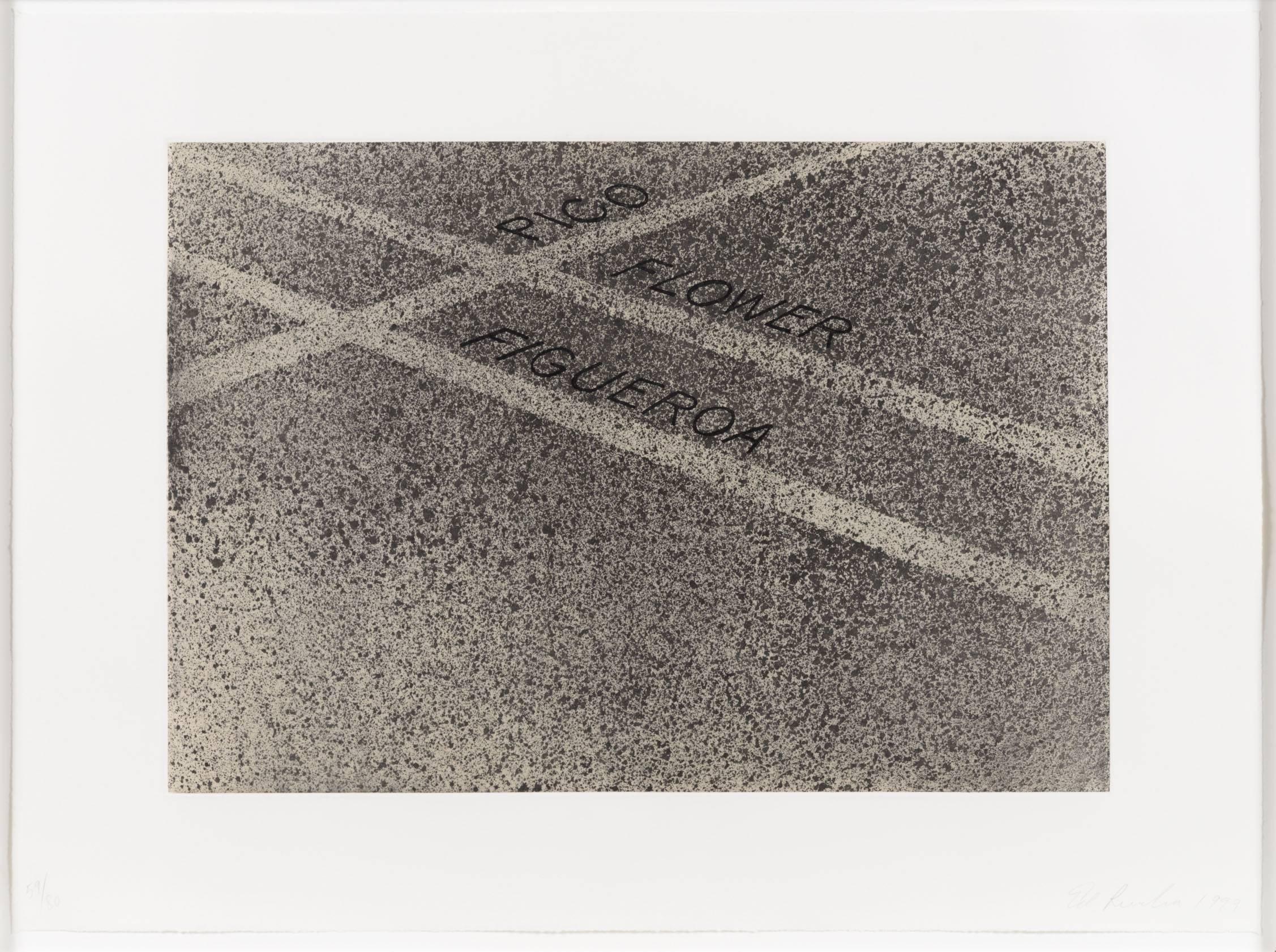 Pico, Flower, Figueroa, 1999 - Print by Ed Ruscha