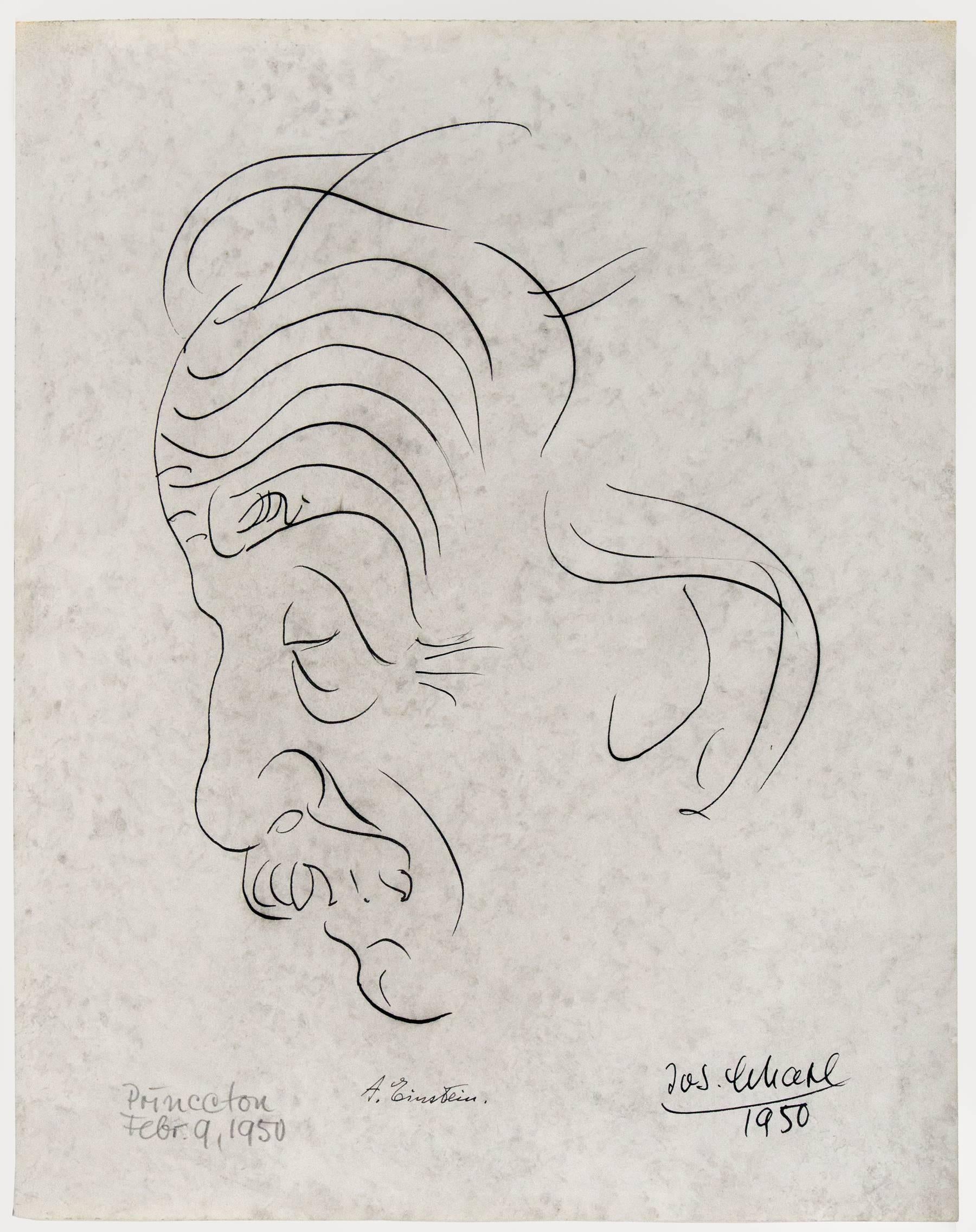 Portrait d'Albert Einstein - Art de Josef Scharl