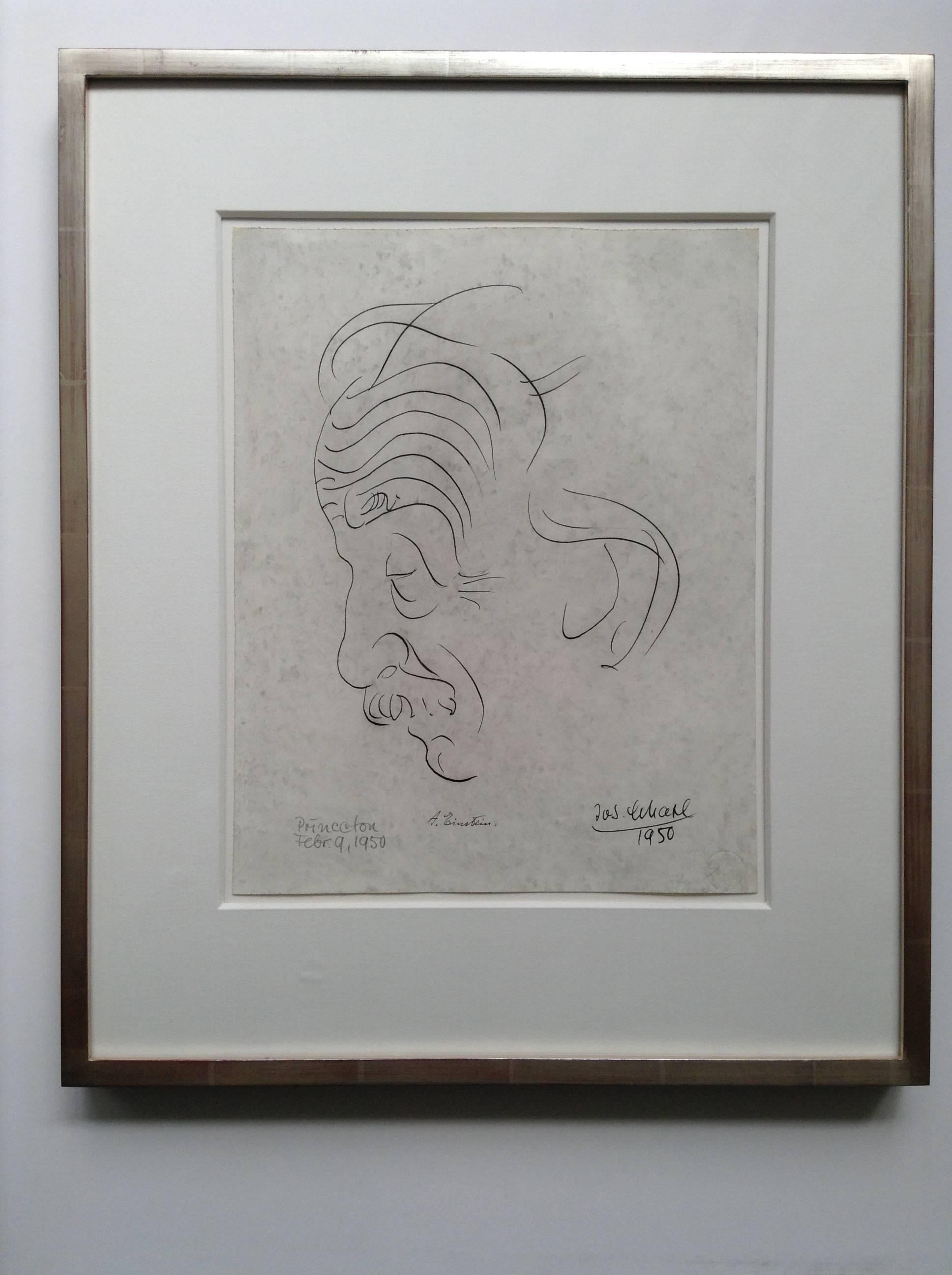 Portrait d'Albert Einstein - Moderne Art par Josef Scharl