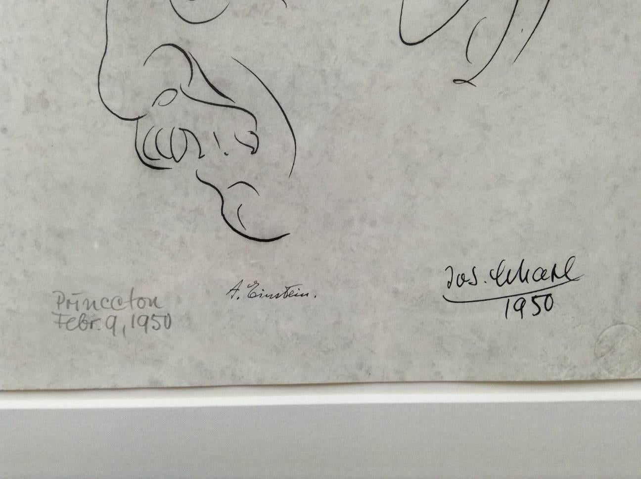 Portrait d'Albert Einstein
Princeton, 1950
Encre sur papier lourd Buetten
14.5 x 11.5 pouces (format papier)
36,8 x 29,2 cm
Signé par Albert Einstein, 