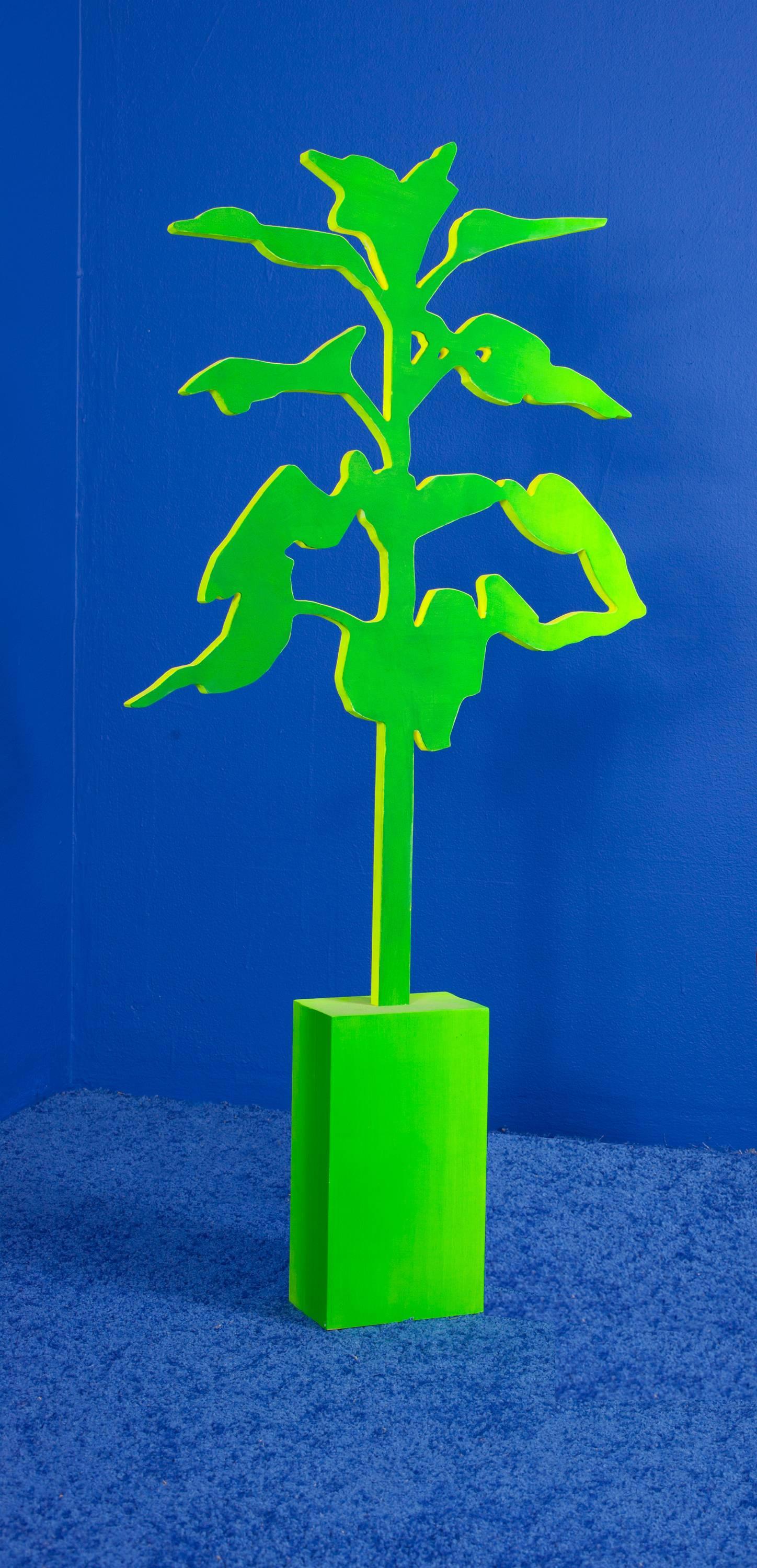 Jonathan Chapline Still-Life Sculpture - Untitled (Neon Plant 1)