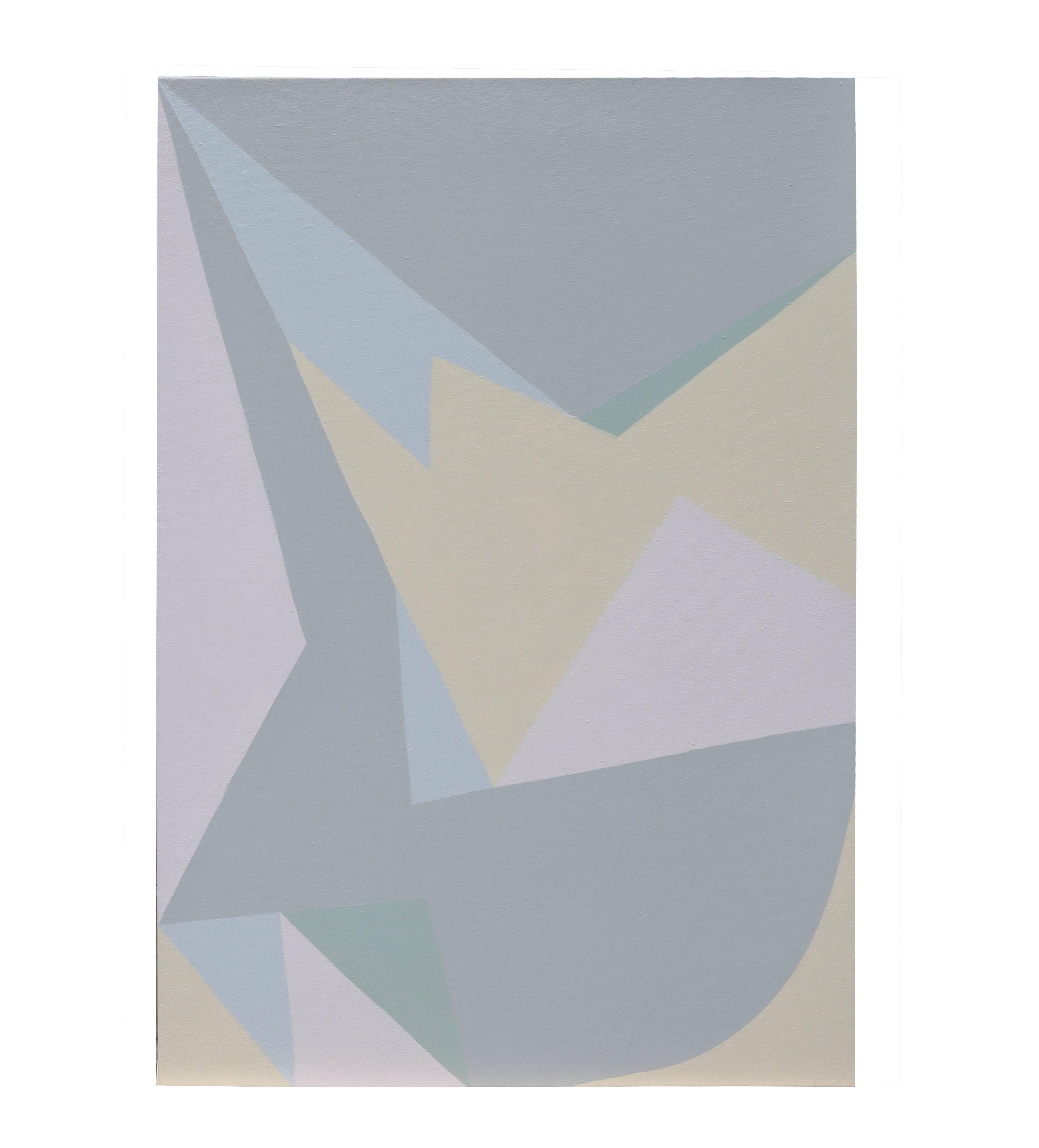 Cascade Crash 3 - Gray Abstract Painting by Matthew Mahler