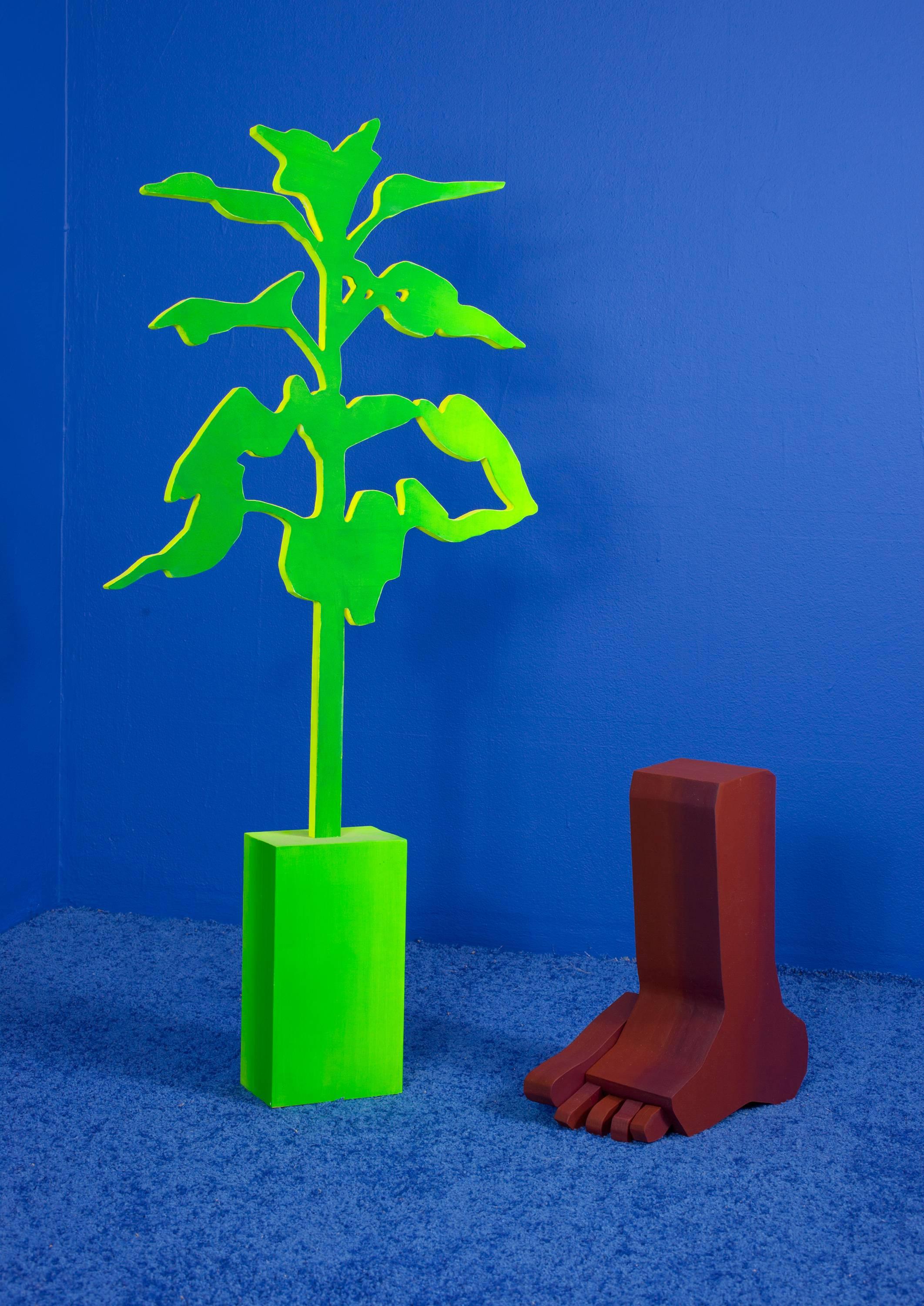 Untitled (Neon Plant 1) - Pop Art Sculpture by Jonathan Chapline