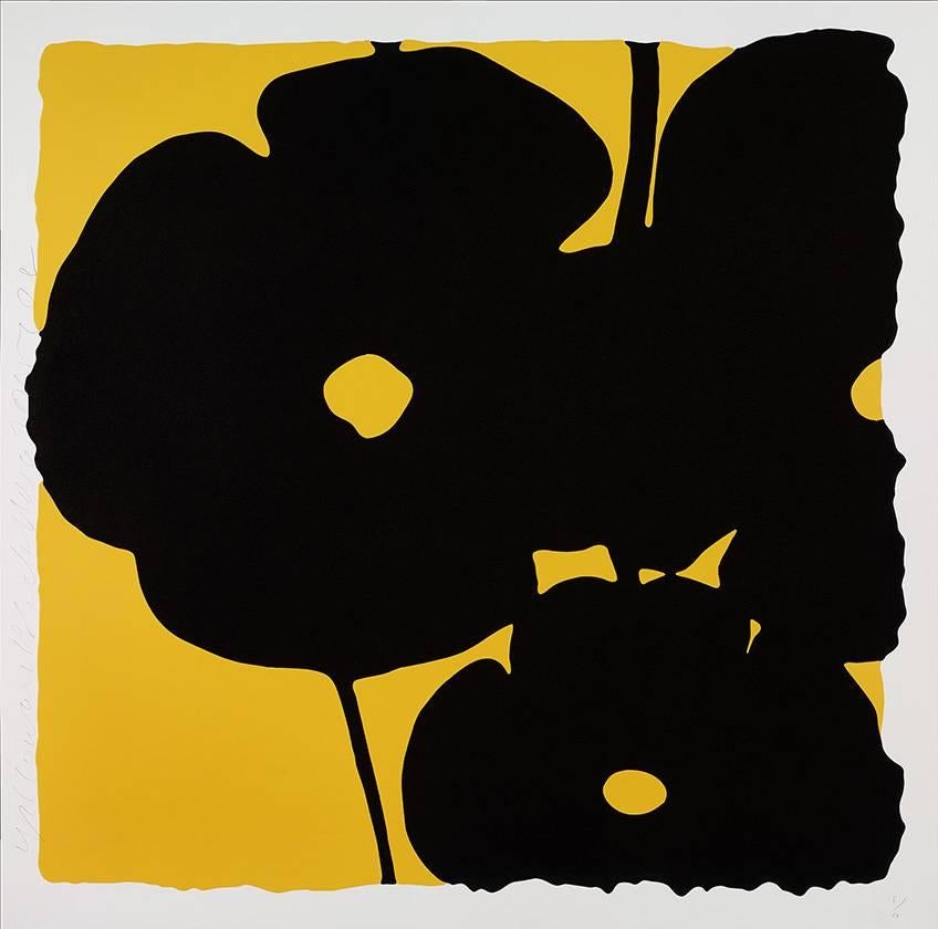 Donald Sultan Still-Life Print - Yellow and Black, Nov 6 2015