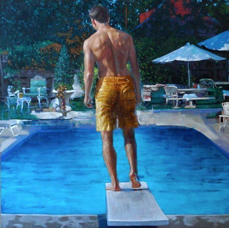 Carol O'Malia Figurative Painting - The Waiting is the Hardest Part