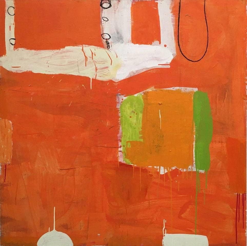 Gary Komarin Abstract Painting - Carla Parla Italiano
