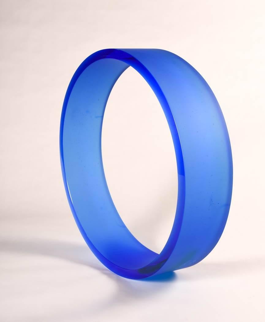 Brian Usher Abstract Sculpture - Blue Ring