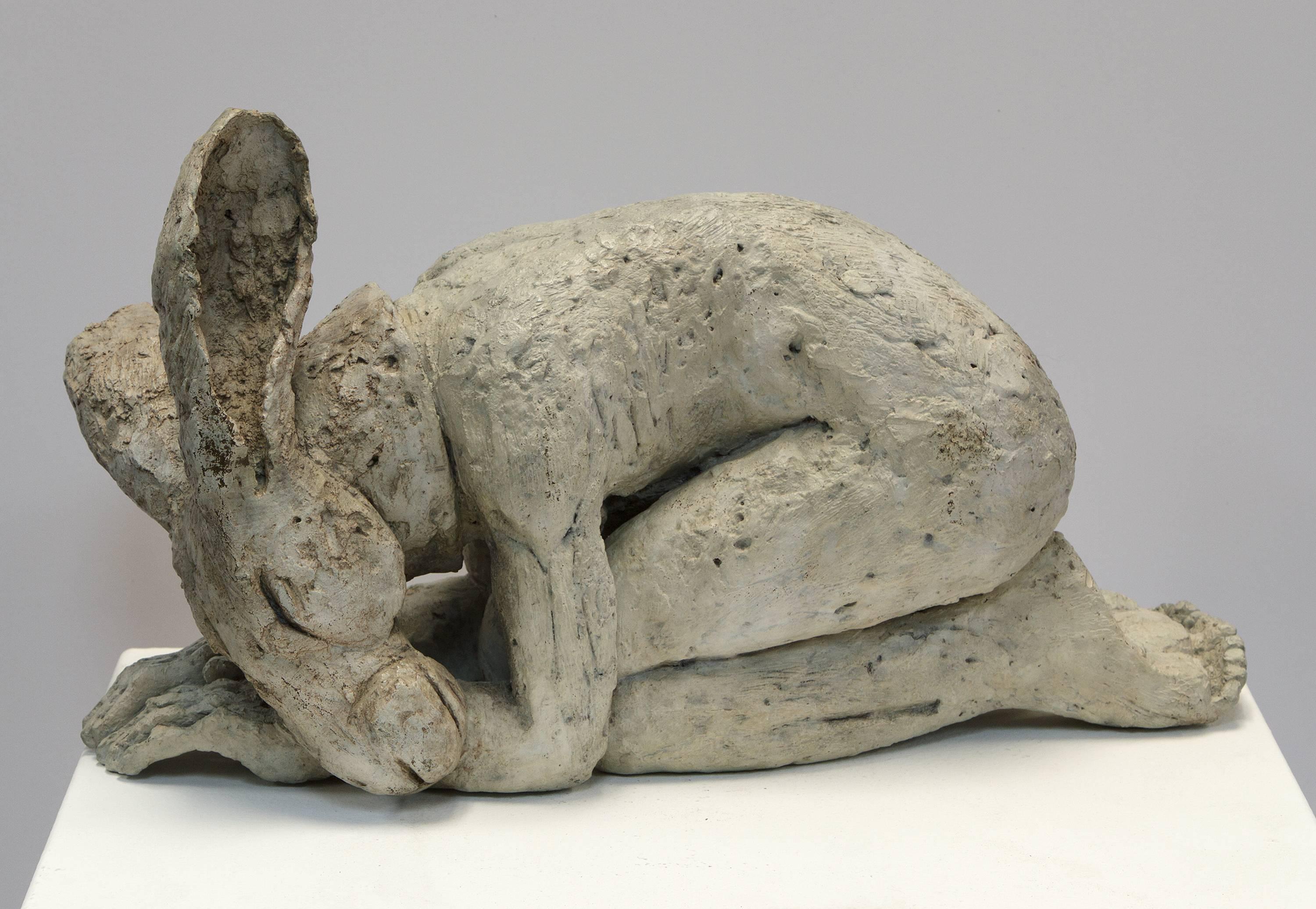 Sophie Ryder Abstract Sculpture - Introspective, Kneeling