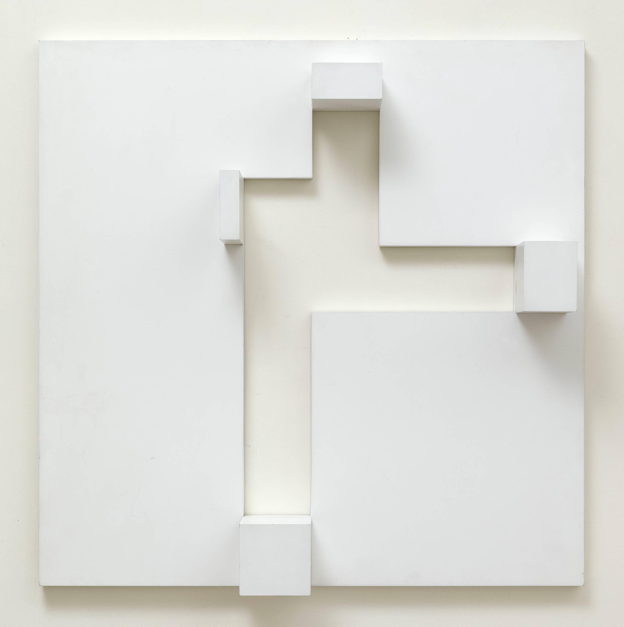 Peter Lowe Abstract Sculpture - White relief 2