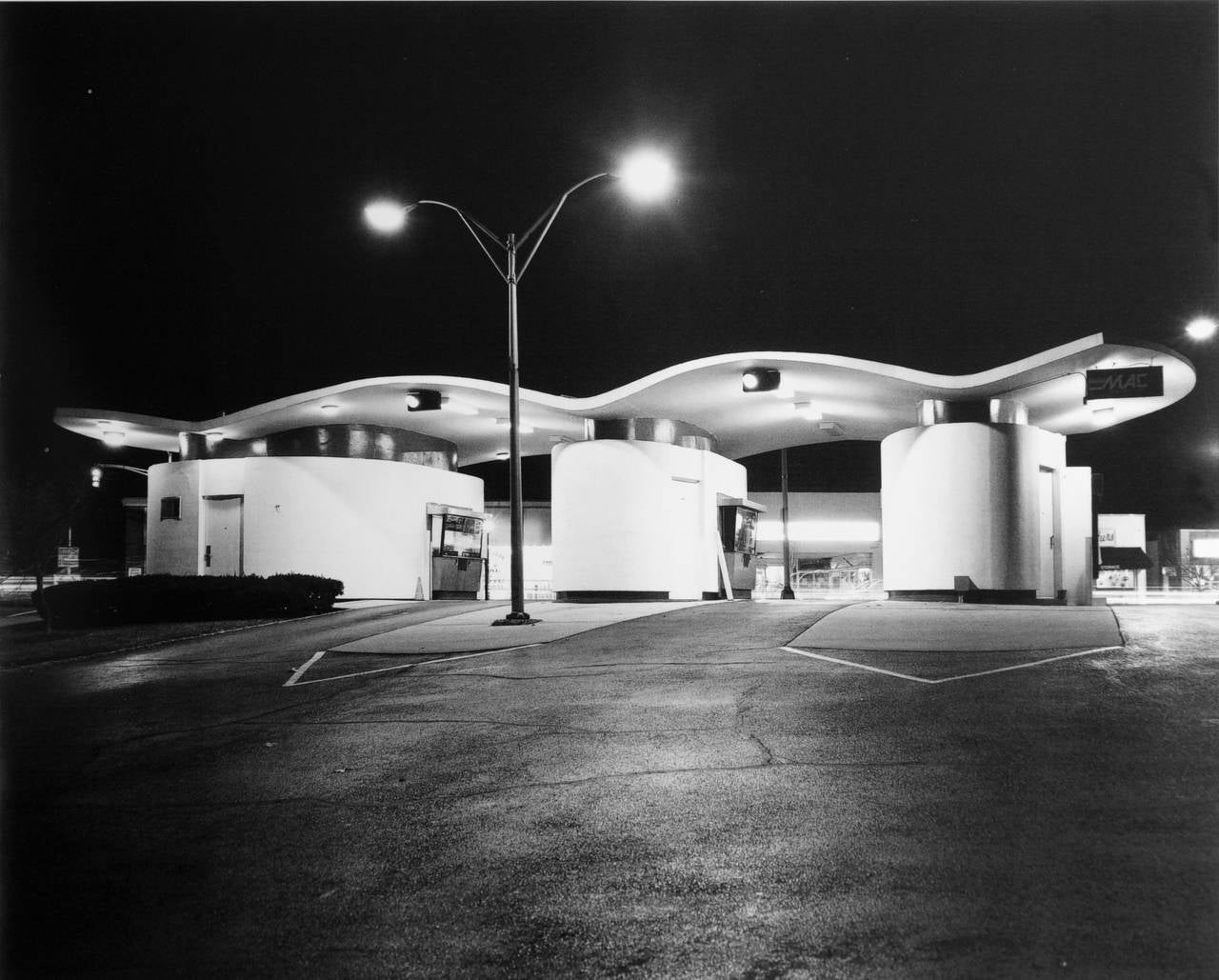 George Tice Black and White Photograph – First Union Drive In Bank, Caldwell, NJ