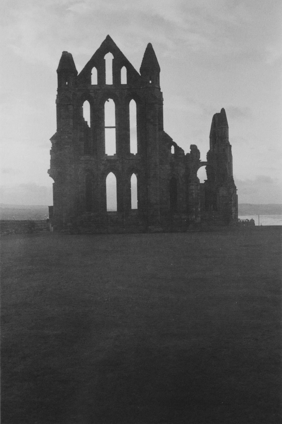 George Tice Black and White Photograph - Whitby Abby Yorkshire