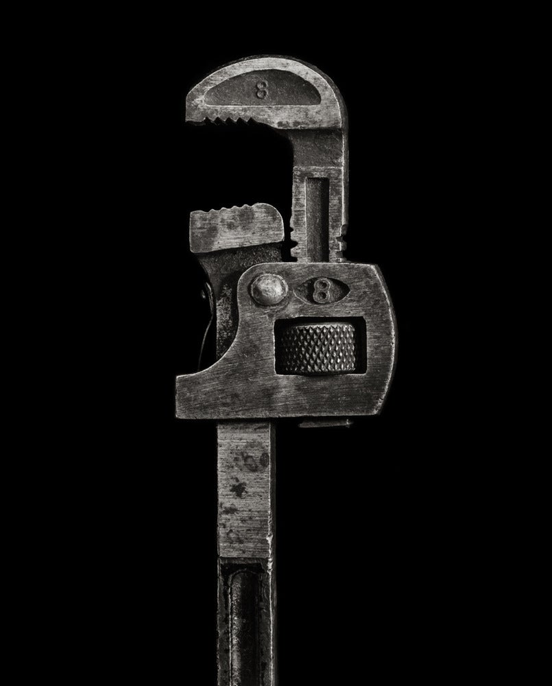 Richard Kagan Black and White Photograph - Pipe Wrench