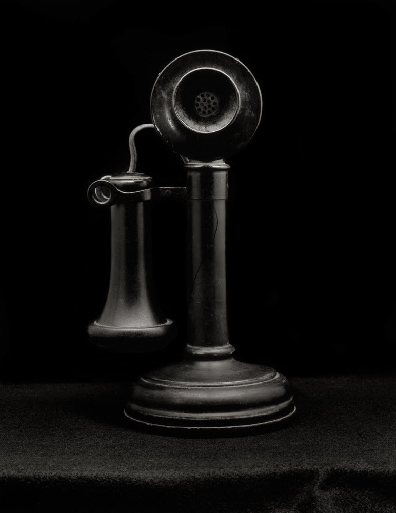 Richard Kagan Black and White Photograph - Candlestick Telephone