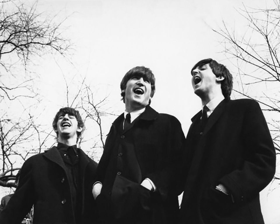 Terry O'Neill Black and White Photograph - Ringo, John and Paul on the set of A Hard Day's Night, London
