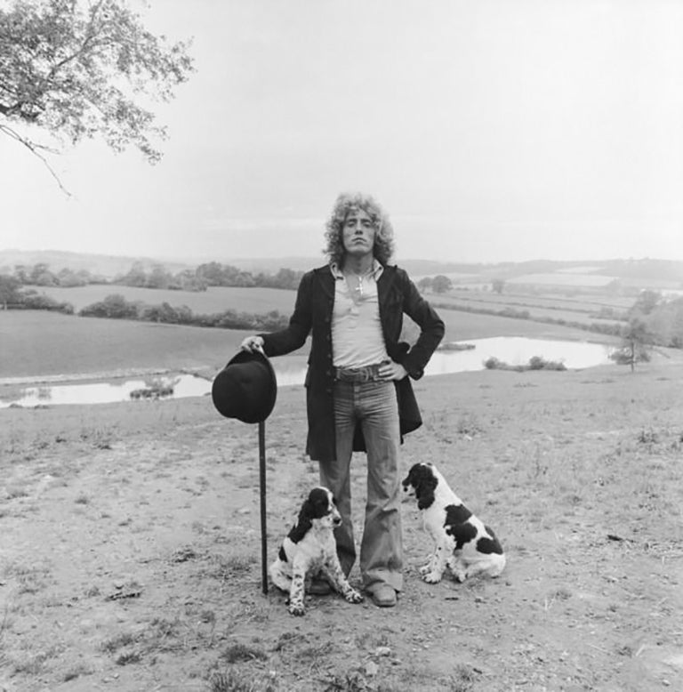 Terry O'Neill Black and White Photograph - Roger Daltrey at home in England