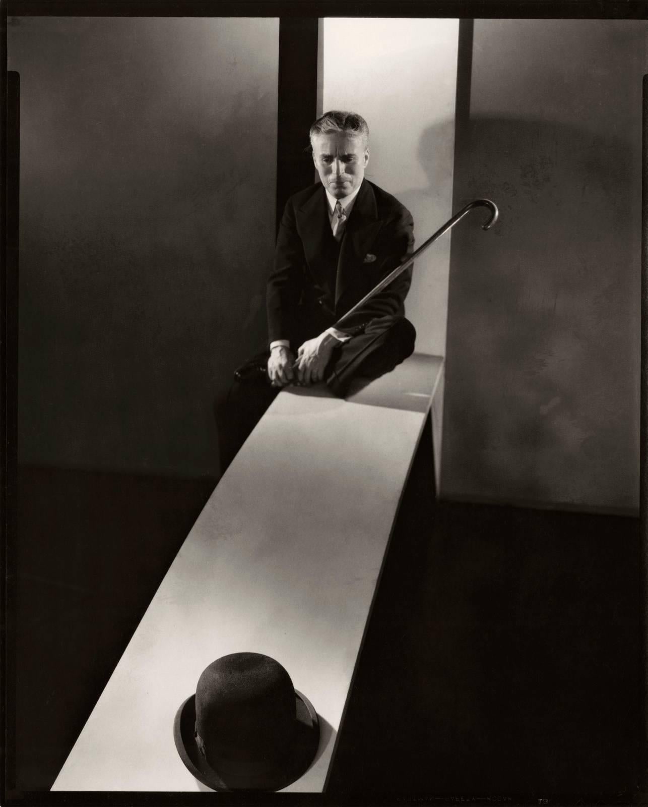 Edward Steichen Black and White Photograph - Charlie Chaplin, Hat Trick #1