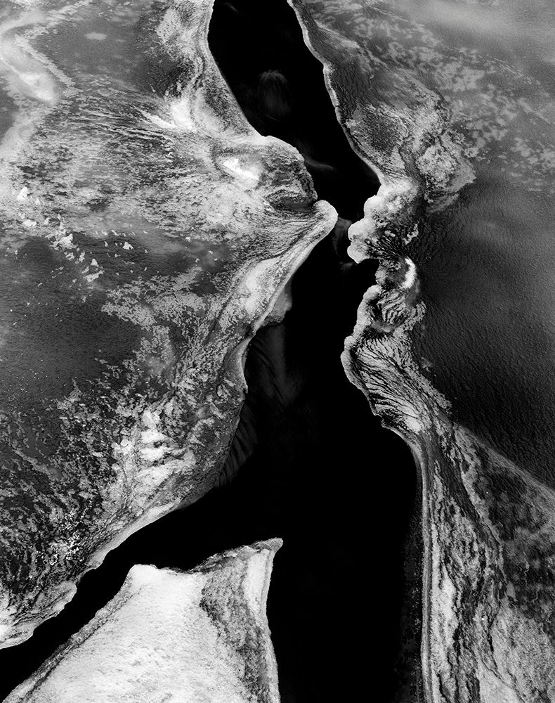 Stu Levy Black and White Photograph - Ice, Oneonta Creek, Oregon