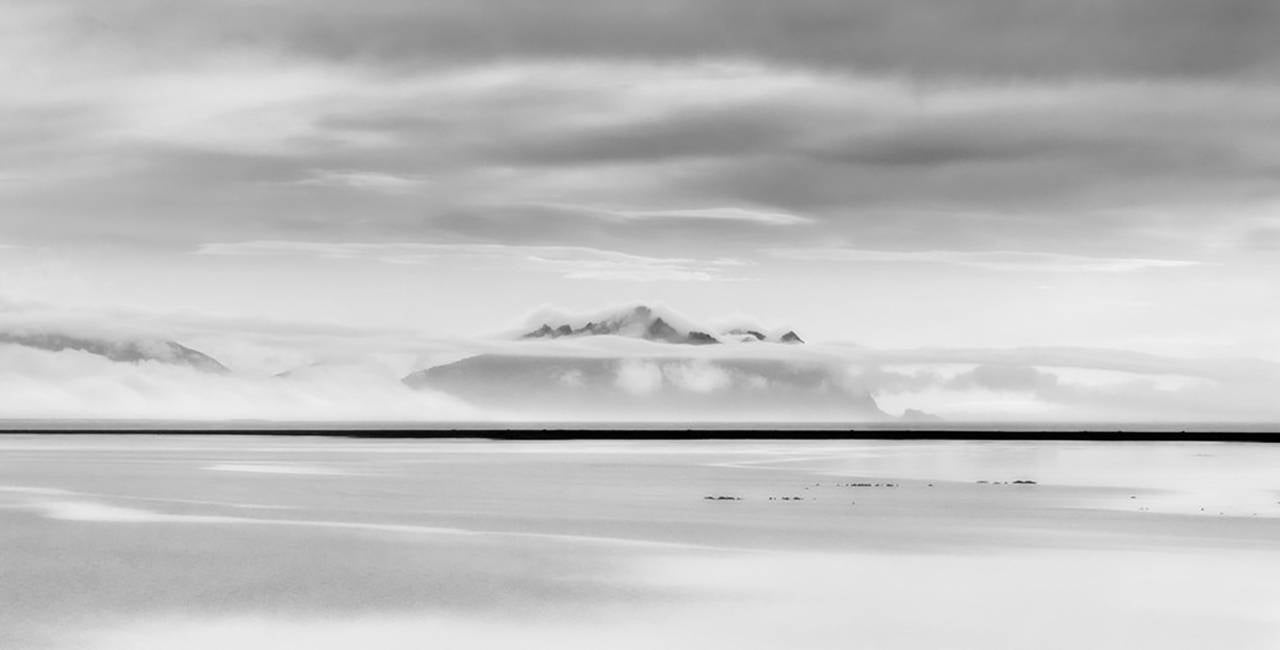 Brian Kosoff Black and White Photograph - Mt. Klifatindur, Iceland