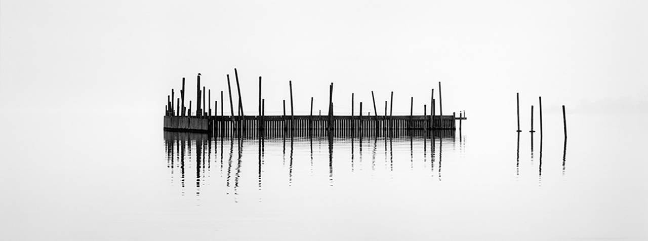 Brian Kosoff Landscape Photograph - Breakwater, Hudson River